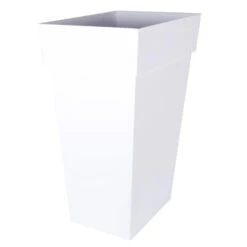 EDA Plantenpot/bloempot - Kunststof - Wit - L43 X B43 X H80 Cm - 98L