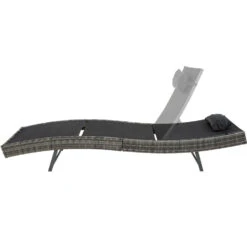 Tectake - Ligbed Delphine-Wicker- Donkergrijs 8 Tectake - Ligbed Delphine-Wicker- Donkergrijs -Tuinmeubel Winkel 1000077817 0102