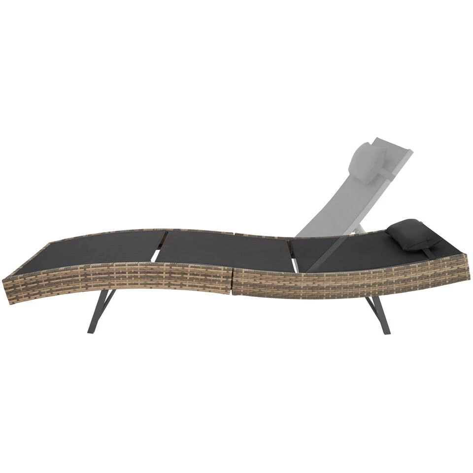 Tectake - Ligbed Delphine- 211 Cm Lang - Natuur 5 Tectake - Ligbed Delphine- 211 Cm Lang - Natuur - Afbeelding 3