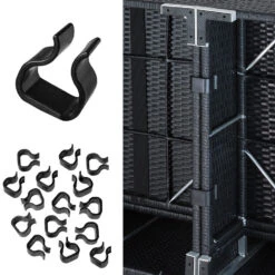 Tectake - Loungeset Las Vegas - Wicker - Zwart 9 Tectake - Loungeset Las Vegas - Wicker - Zwart -Tuinmeubel Winkel 1000077857 0103