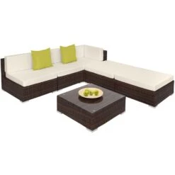 Tectake - Loungeset Parijs - Bruin -Tuinmeubel Winkel 1000077872 0102
