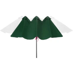 Tectake - Dubbele Parasol Silia - Terrasparasol - Groen -Tuinmeubel Winkel 1000078083 0103