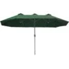 Tectake - Dubbele Parasol Silia - Terrasparasol - Groen -Tuinmeubel Winkel 1000078083