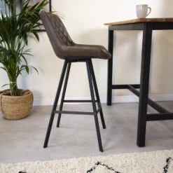 Set Van 2 Barkrukken Industrieel Juno Taupe Zithoogte 70 Cm Kunstleder 8 Set Van 2 Barkrukken Industrieel Juno Taupe Zithoogte 70 Cm Kunstleder -Tuinmeubel Winkel 1000078929 0102