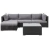 Beliani Loungeset SANO - Zwart - 5-delig -Tuinmeubel Winkel 1000079573