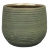 Ter Steege Plantenpot - Keramiek - Donkergroen - D15-H13 Cm -Tuinmeubel Winkel 1000083048