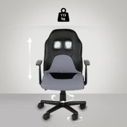 Clp Bureaustoel Fun Kunstleder Grijs -Tuinmeubel Winkel 1000084067 0102