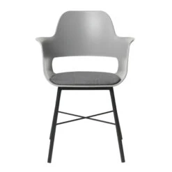 Giga Meubel Eetkamerstoel Stof - Grijs - 57x59x83cm - Stoel Whistler