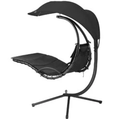 Tectake - Hangstoel Ligbed Maja - Zwart -Tuinmeubel Winkel 1000086431 0102
