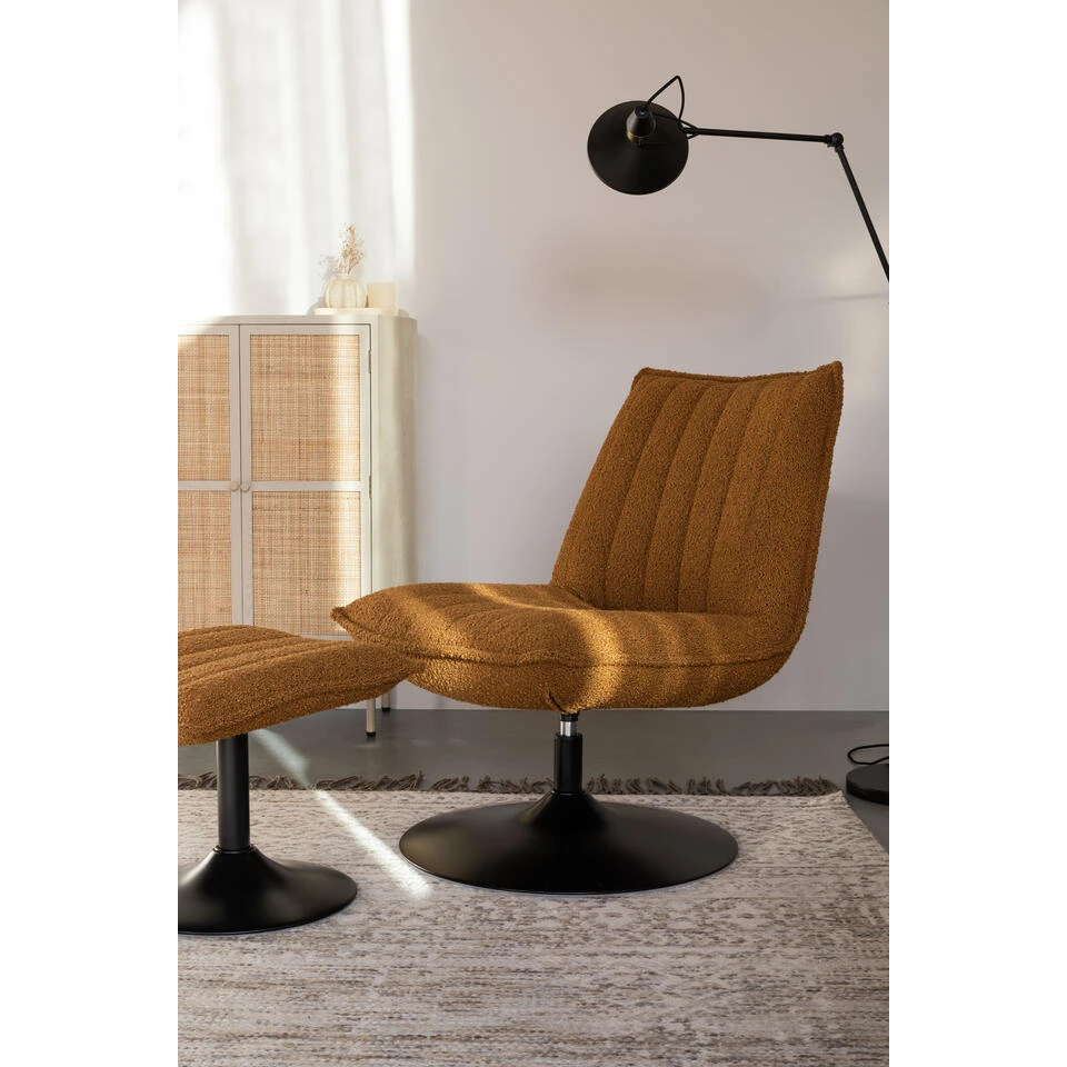 Rein Living Jax Fauteuil - Bouclé - Ochre 4 Rein Living Jax Fauteuil - Bouclé - Ochre - Afbeelding 2