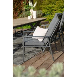 Garden Impressions Jerone Tuinstoel Verstelbaar - Donker Grijs -Tuinmeubel Winkel 1000088270 0104