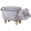 Beliani Dierenhocker PUG - Grijs Fluweel -Tuinmeubel Winkel 1000089915