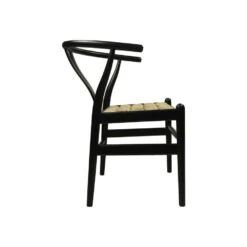 HSM Collection Eetkamerstoel Delilah Naturel/Zwart Mahoenie/Bananenblad -Tuinmeubel Winkel 1000091430 0103