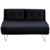 Beliani Tweezitsbank - VESTFOLD Zwart Fluweel 2 Beliani Tweezitsbank - VESTFOLD Zwart Fluweel -Tuinmeubel Winkel 1000091444