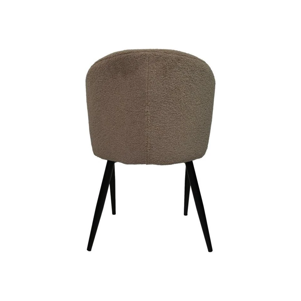 HSM Collection Eetkamerstoel Yuna Taupe Teddy/Metaal Set Van 2 6 HSM Collection Eetkamerstoel Yuna Taupe Teddy/Metaal Set Van 2 - Afbeelding 4