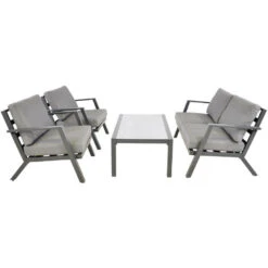 Tuinmeubel Winkel 44 Loungeset Marah - Stof - Grijs