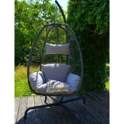 Rope Hangstoel - Wicker - Grijs 8 Rope Hangstoel - Wicker - Grijs -Tuinmeubel Winkel 1000094364 0102
