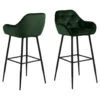 Sohome Barkruk - Set Van 2 - Otto - Velvet - Forest Green - Zithoogte 79cm -Tuinmeubel Winkel 1000094475
