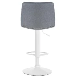 CLP Barkruk Lex Wit Frame Stof Zilverkleurig -Tuinmeubel Winkel 1000095246 0103