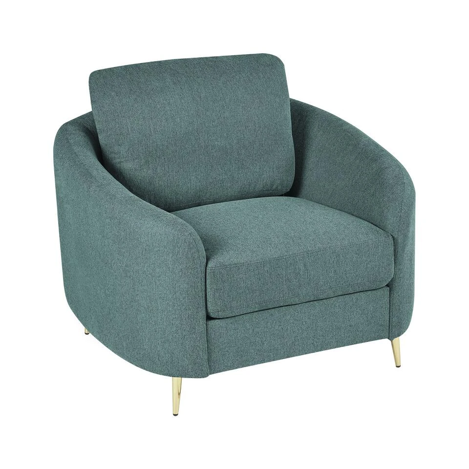 Beliani Fauteuil TROSA - Groen Polyester 3 Beliani Fauteuil TROSA - Groen Polyester