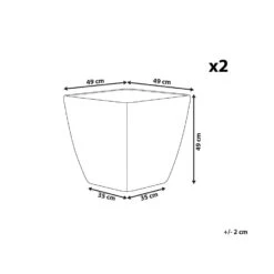 Beliani Plantenbak Voor Buiten ASTRAS - Zilver Stenenmix, Polyresin 8 Beliani Plantenbak Voor Buiten ASTRAS - Zilver Stenenmix, Polyresin -Tuinmeubel Winkel 1000095546 0102