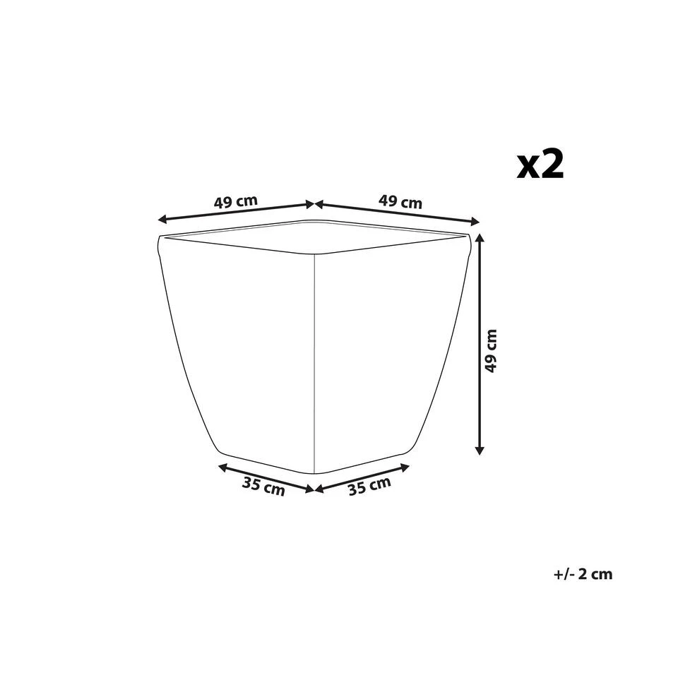 Beliani Plantenbak Voor Buiten ASTRAS - Zilver Stenenmix, Polyresin 5 Beliani Plantenbak Voor Buiten ASTRAS - Zilver Stenenmix, Polyresin - Afbeelding 3