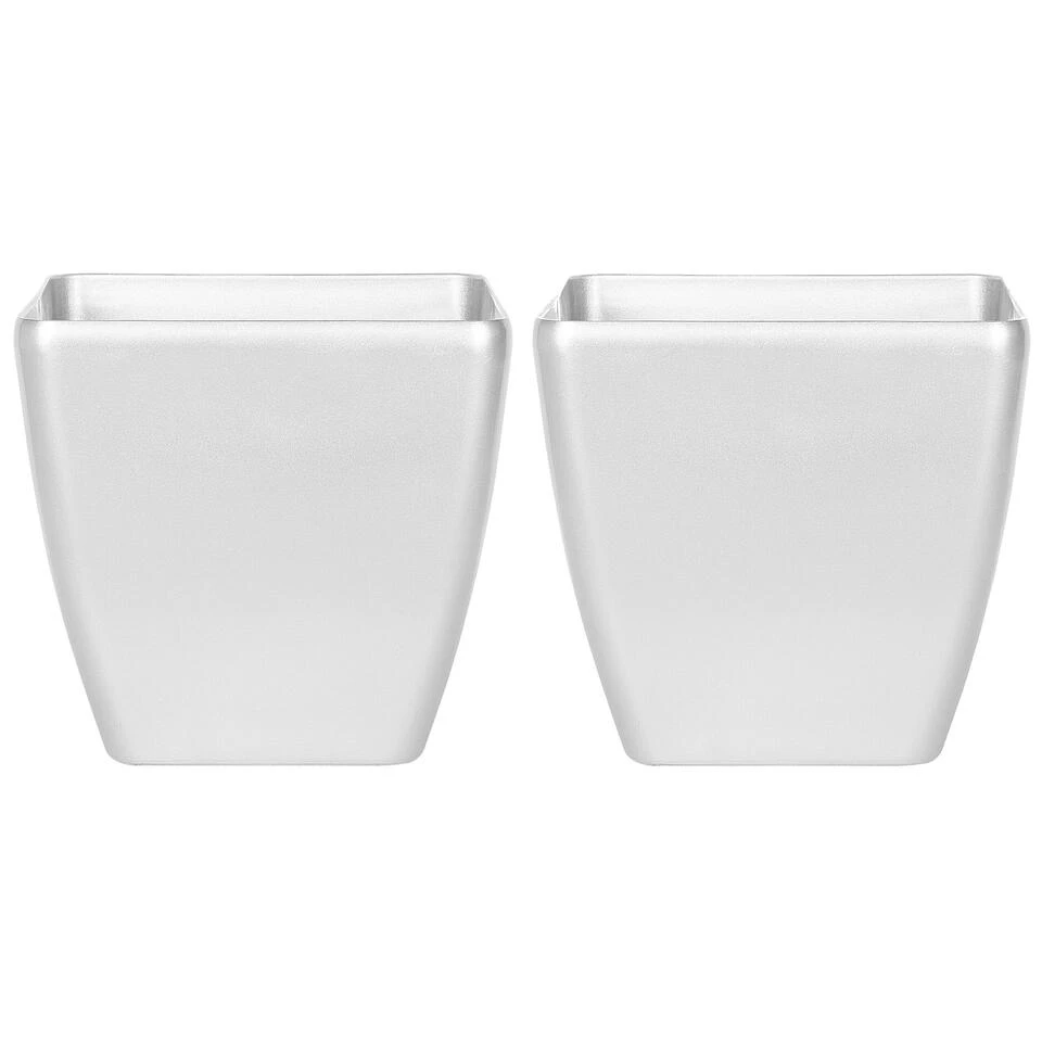 Beliani Plantenbak Voor Buiten ASTRAS - Zilver Stenenmix, Polyresin 3 Beliani Plantenbak Voor Buiten ASTRAS - Zilver Stenenmix, Polyresin