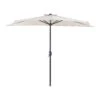 Beliani Halfronde Parasol GALATI - Beige Polyester -Tuinmeubel Winkel 1000096519