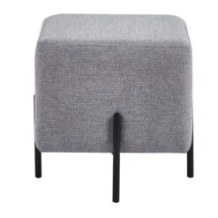 DS4U® Jorg Hocker 36x36x38cm - Stof - Grijs