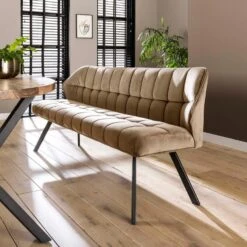 Ramon Eetkamerbank 180cm - Stof - Beige -Tuinmeubel Winkel 1000098409 0101