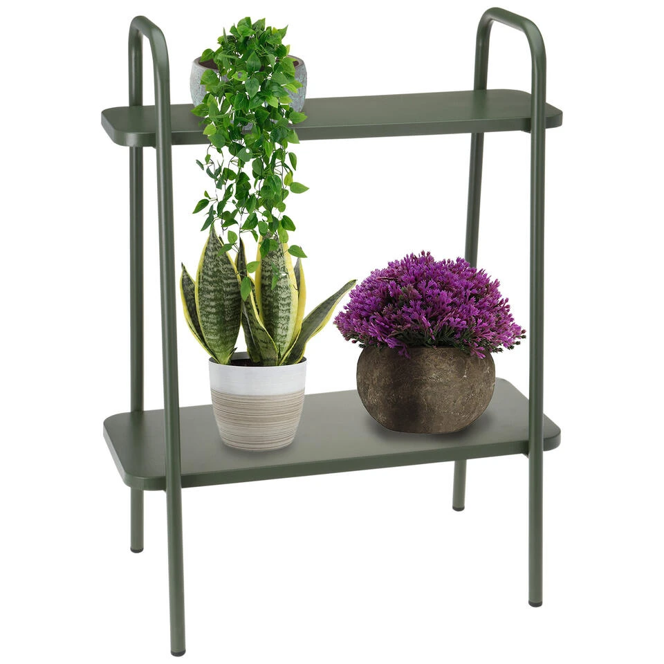 Pro Garden Plantenrek/plantentafel - Groen - Metaal - 50 X 26 X 66 Cm 4 Pro Garden Plantenrek/plantentafel - Groen - Metaal - 50 X 26 X 66 Cm - Afbeelding 2