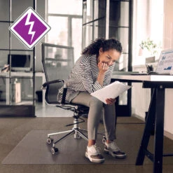 Vloerbeschermer - Antistatisch PVC - Tapijt - 120x150 Cm 9 Vloerbeschermer - Antistatisch PVC - Tapijt - 120x150 Cm -Tuinmeubel Winkel 1000099352 0103