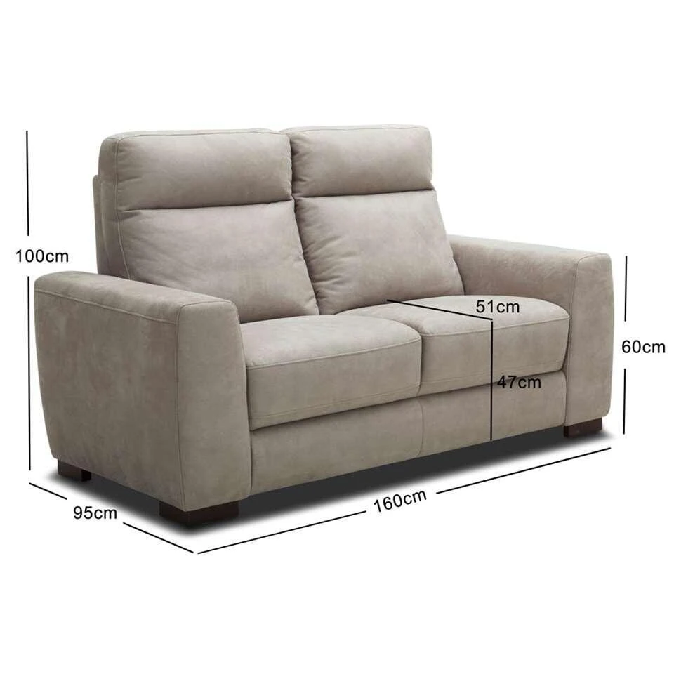 Bank James 2-zits - Lederlook - Zilvergrijs 5 Bank James 2-zits - Lederlook - Zilvergrijs - Afbeelding 3