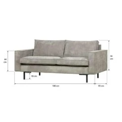 WOOOD Bank Arwin 2,5-zits - Vergrijsd Groen -Tuinmeubel Winkel 10102170 9600