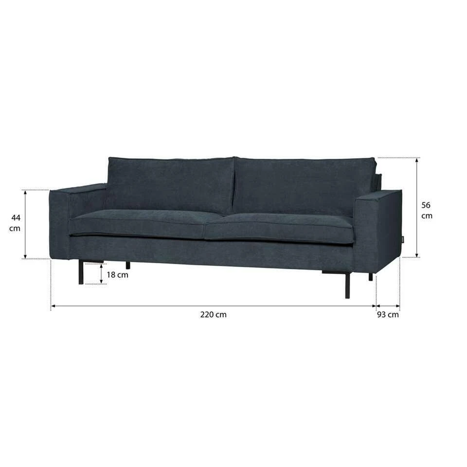 WOOOD Bank Arwin 3-zits - Staalblauw 4 WOOOD Bank Arwin 3-zits - Staalblauw - Afbeelding 2