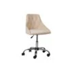 Beliani Bureaustoel PARRISH - Beige Fluweel 2 Beliani Bureaustoel PARRISH - Beige Fluweel -Tuinmeubel Winkel 1177051188