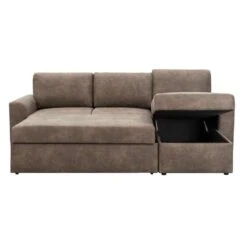 Slaapbank Bern Met Opbergruimte - Taupe - 85x226x165 Cm -Tuinmeubel Winkel 12600340 0101