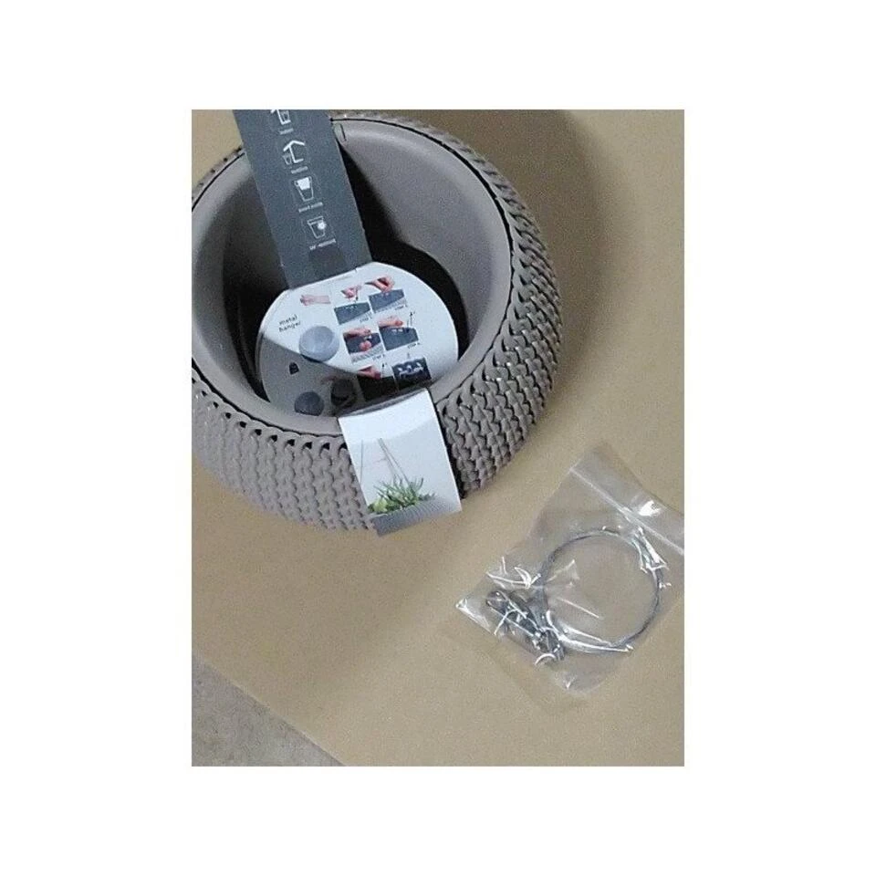 Prosperplast Prosperplats Bloempot Splofy Hangend - Taupe - Kunststof - 24 Cm 5 Prosperplast Prosperplats Bloempot Splofy Hangend - Taupe - Kunststof - 24 Cm - Afbeelding 3