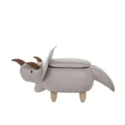 Beliani Hocker TRICERATOPS - Grijs Polyester -Tuinmeubel Winkel 1476873512 0103