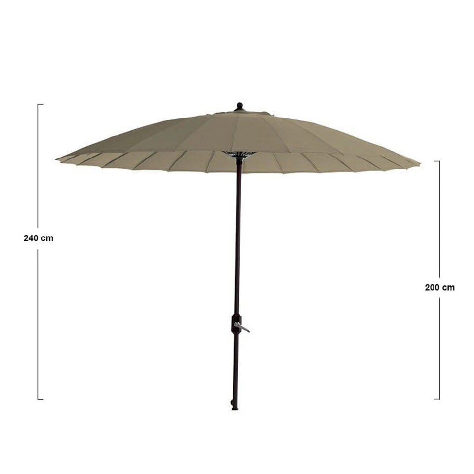 Garden Impressions Parasol Manilla 250 Cm - Taupe 4 Garden Impressions Parasol Manilla 250 Cm - Taupe - Afbeelding 2