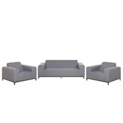 Beliani Loungeset ROVIGO - Grijs Polyester -Tuinmeubel Winkel 1590544770 0103