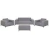 Beliani Loungeset ROVIGO - Grijs Polyester -Tuinmeubel Winkel 1590544770