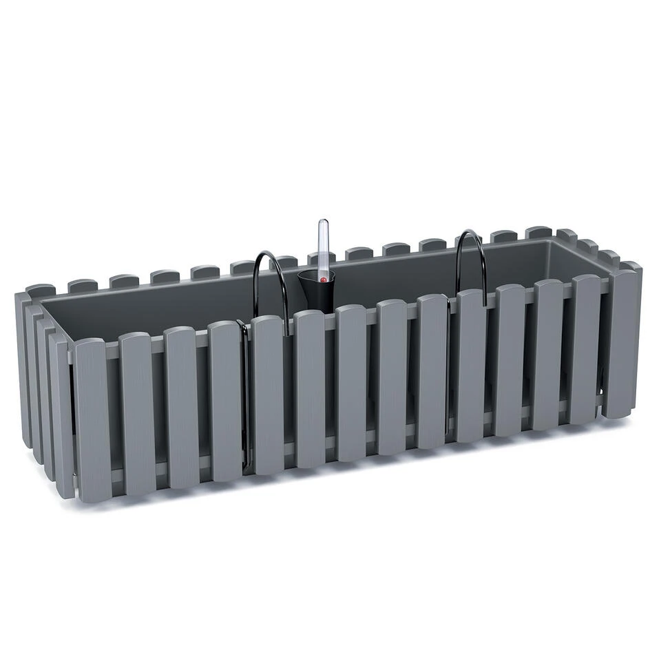 Prosperplast Plantenbak - 58 X 18 X 16 Cm - Grijs - Met Droogmeter 4 Prosperplast Plantenbak - 58 X 18 X 16 Cm - Grijs - Met Droogmeter - Afbeelding 2