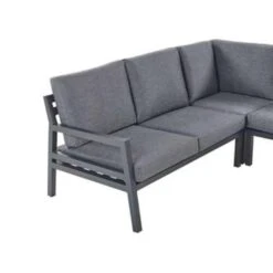 Beliani Loungeset VIZZINI - Zwart Aluminium -Tuinmeubel Winkel 1657158360 0104