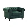 Beliani Fauteuil CHESTERFIELD - Groen Fluweel 2 Beliani Fauteuil CHESTERFIELD - Groen Fluweel -Tuinmeubel Winkel 1684358321
