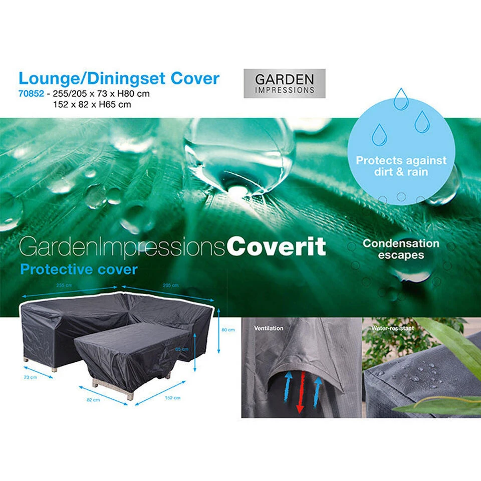 Garden Impressions Lounge Dining Hoes 255/205x73xH80 En 152x82xH65 Cm 4 Garden Impressions Lounge Dining Hoes 255/205x73xH80 En 152x82xH65 Cm - Afbeelding 2