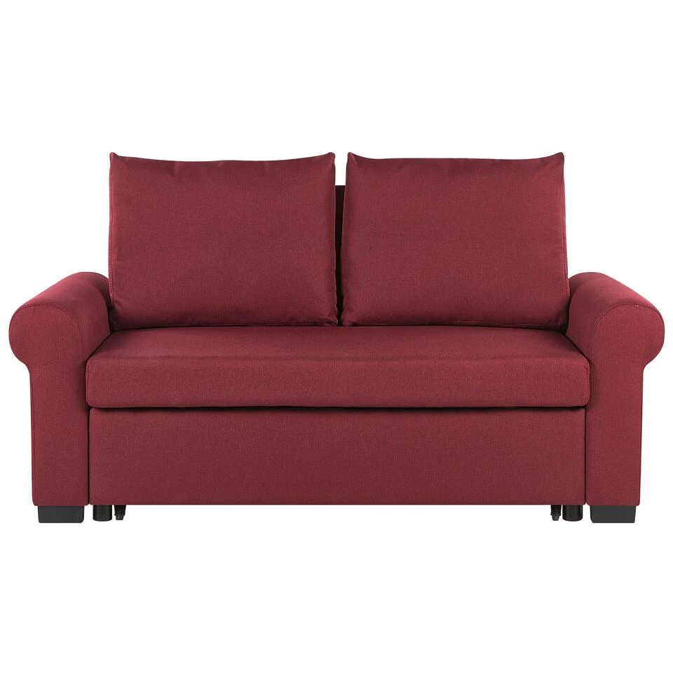 Beliani Slaapbank - SILDA Rood Polyester 3 Beliani Slaapbank - SILDA Rood Polyester