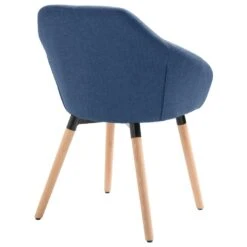 VidaXL Eetkamerstoel Stof Blauw -Tuinmeubel Winkel 1806768651 0103
