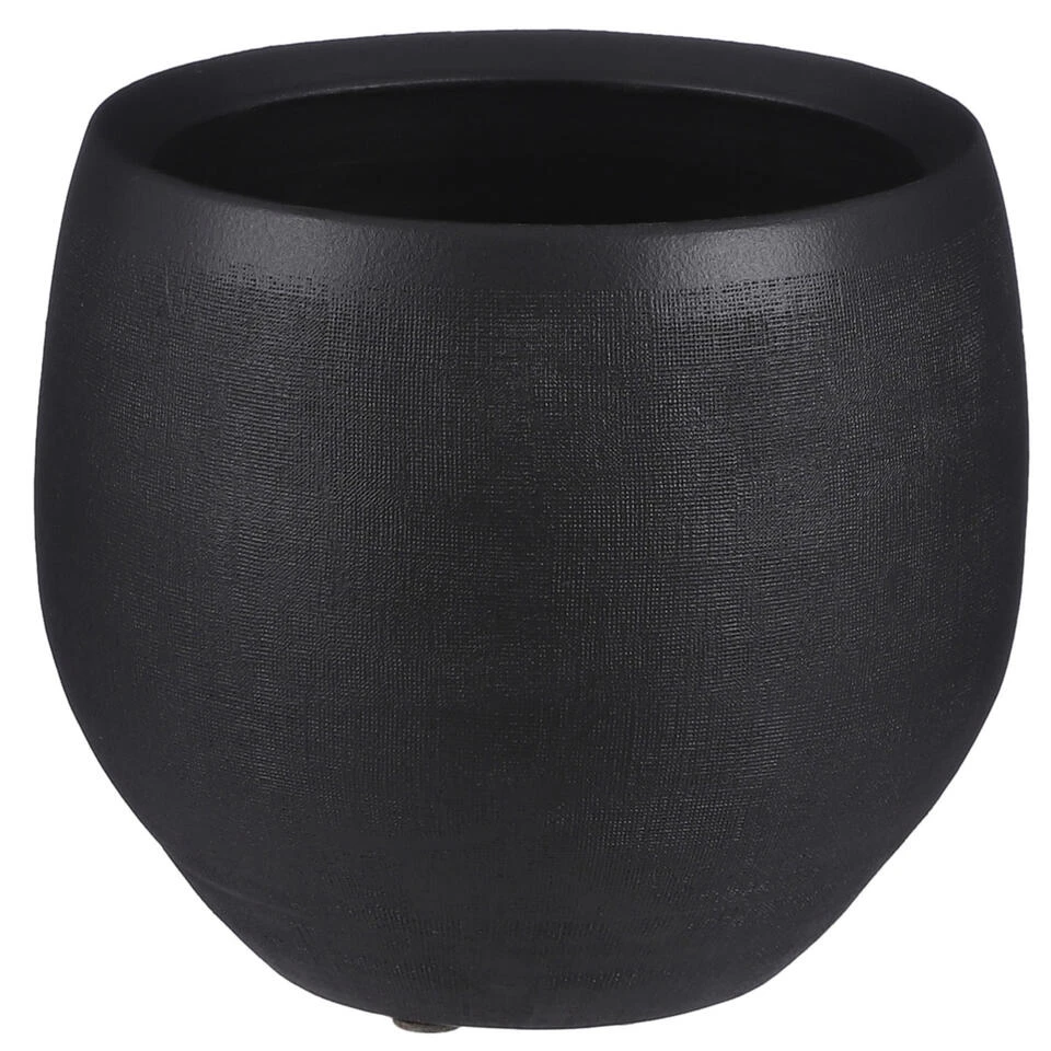 Mica Decorations Bloempot Boule - Mat Zwart - Keramiek - 20 X 18 Cm 3 Mica Decorations Bloempot Boule - Mat Zwart - Keramiek - 20 X 18 Cm
