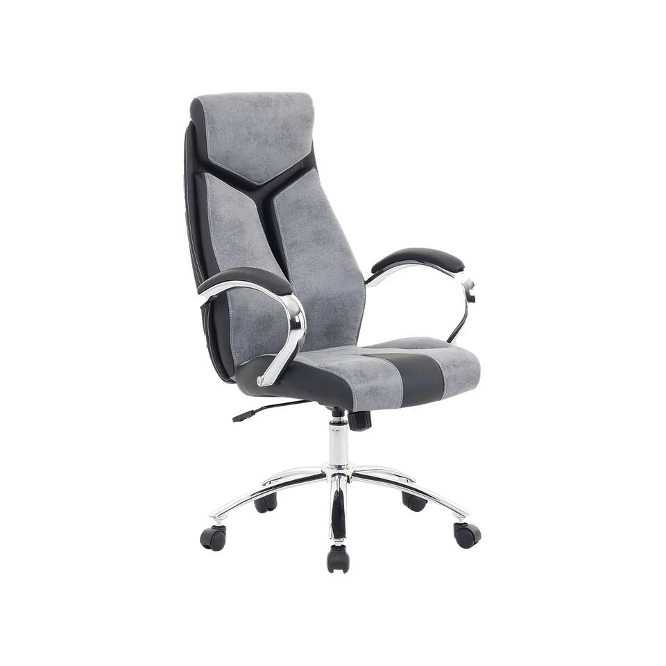 Beliani Bureaustoel FORMULA - Grijs Polyester 3 Beliani Bureaustoel FORMULA - Grijs Polyester